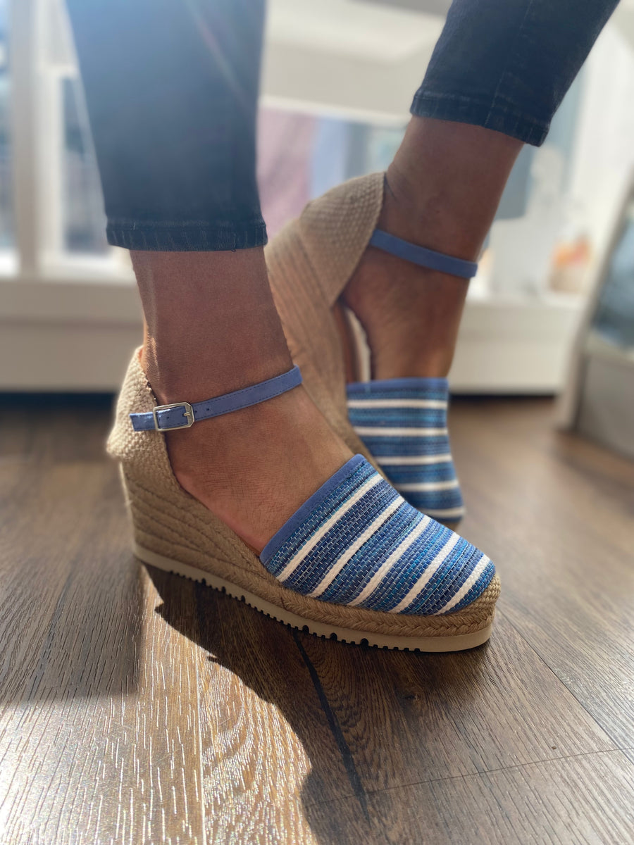 UNISA CANSIO 23 STRIPE ESPADRILLE WEDGE COLOURS – Oona's