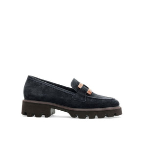 
                  
                    Ara Oxford Navy Suede Loafer
                  
                