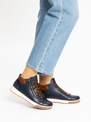 
                  
                    Ara Rom Sport Navy Hightop Trainer
                  
                