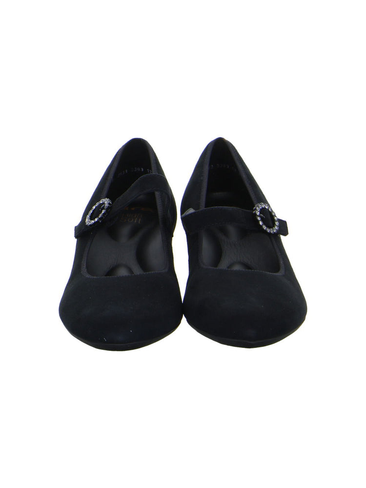 
                  
                    Ara Nizza Black Suede Mary Jane Shoe
                  
                