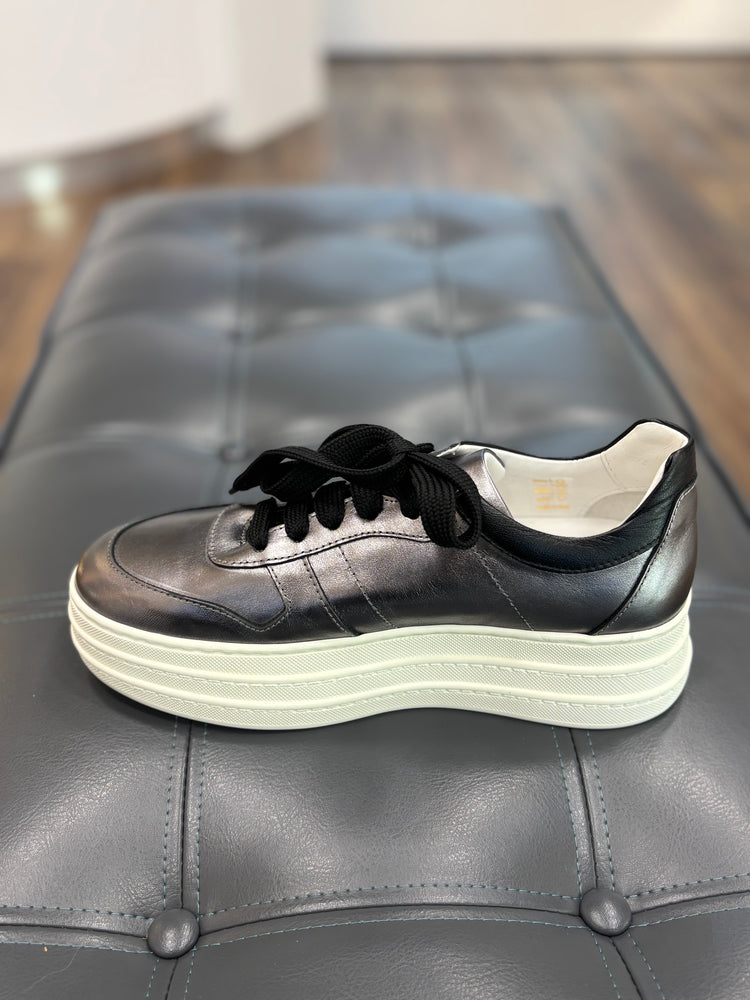 
                  
                    Marco Moreo Metallic Leather Trainer
                  
                