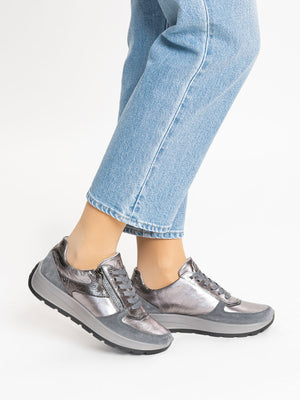 
                  
                    Ara New York Steel Grey Trainer
                  
                