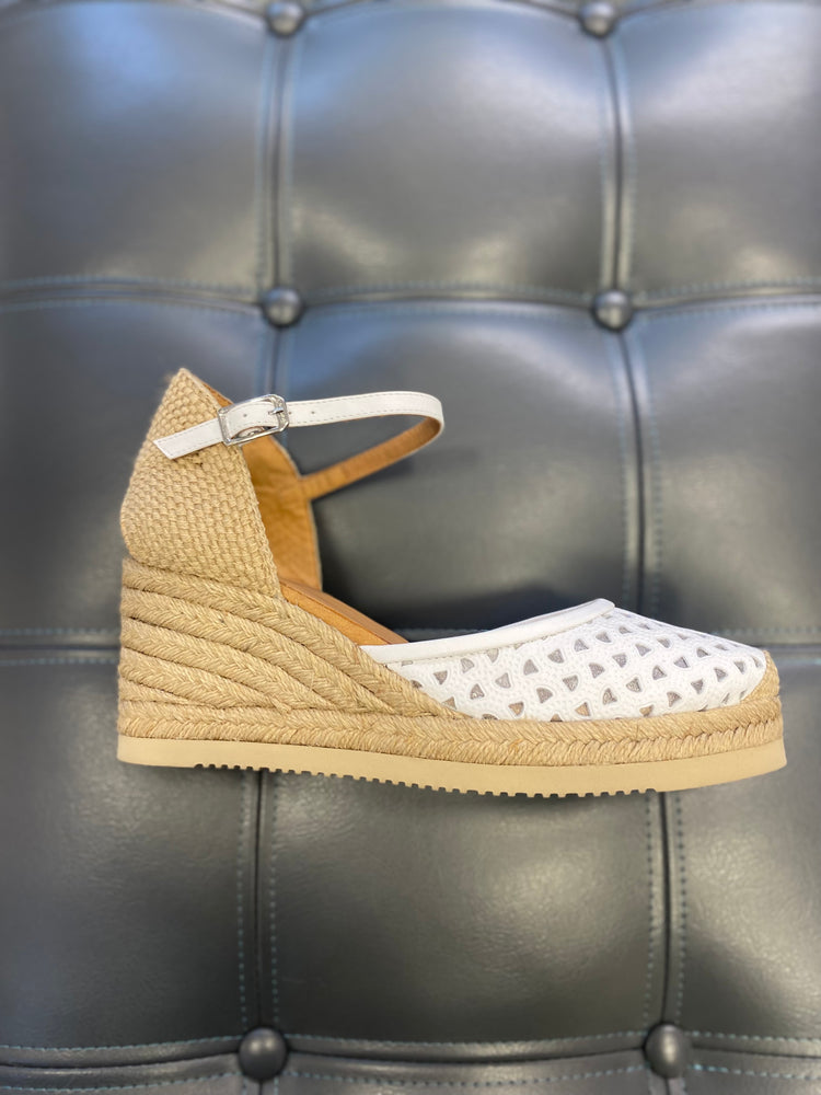 
                  
                    Unisa Celera White Espadrille Wedge
                  
                