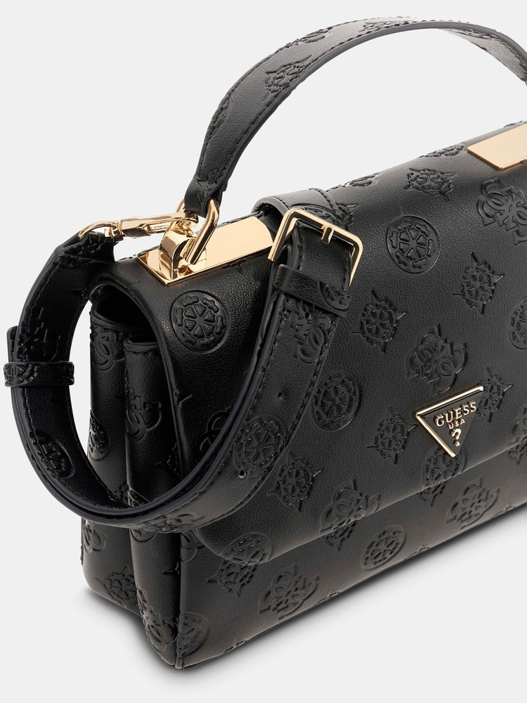 
                  
                    Guess Tisha 4G Logo Flap Black Shoulder Bag
                  
                