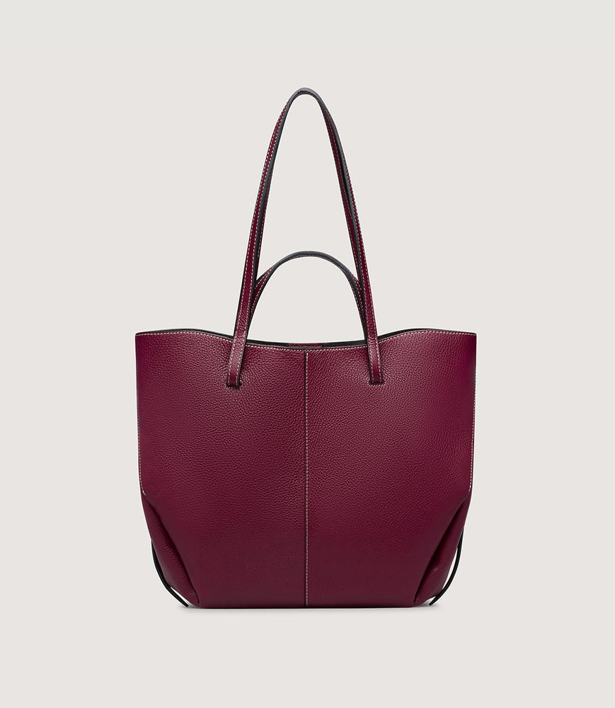 
                  
                    Marco Moreo Meazza Burgundy Leather Tote
                  
                