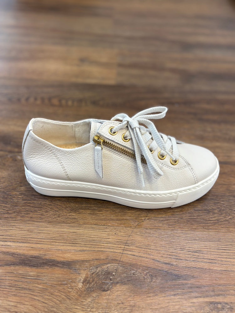 Paul Green Leather Lace Trainer with Zip