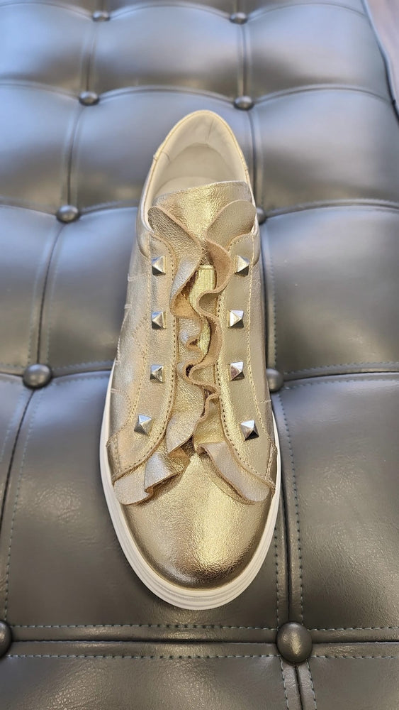 
                  
                    Marco Moreo Gold Trainer with Frill
                  
                