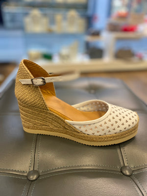 
                  
                    Unisa Celera White Espadrille Wedge
                  
                