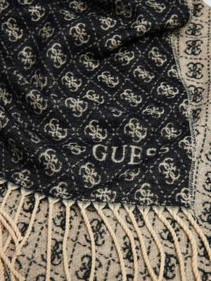 
                  
                    Guess 4G Logo Reversible Black Scarf
                  
                