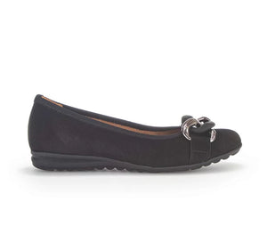 
                  
                    Gabor Sporty Ballerina in black suede - 62.625.47
                  
                