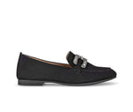 Gabor Suede Black Loafer with brooch 65.210.17