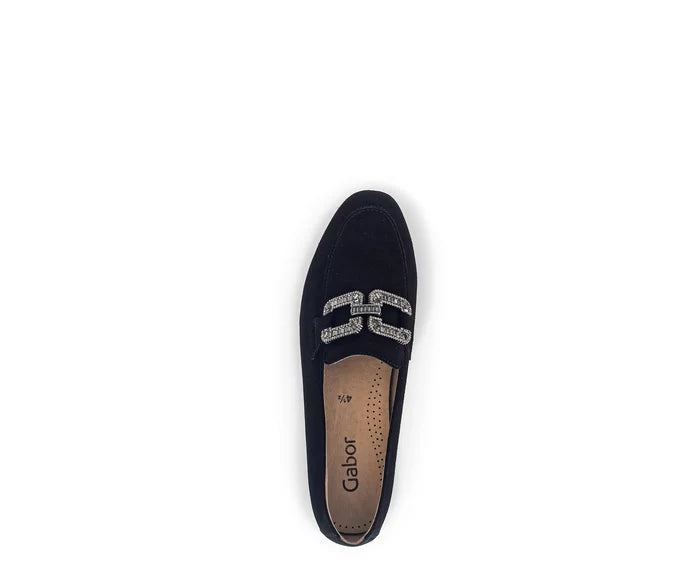 
                  
                    Gabor Suede Black Loafer
                  
                