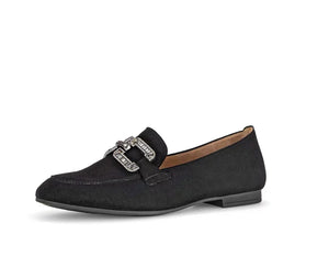 
                  
                    Gabor Suede Black Loafer
                  
                