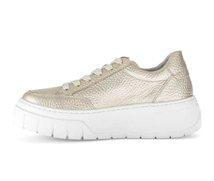 
                  
                    Gabor Gold Metallic Trainer with Chunky Sole
                  
                