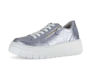 
                  
                    Gabor Blue Metallic Trainer with Chunky Sole
                  
                