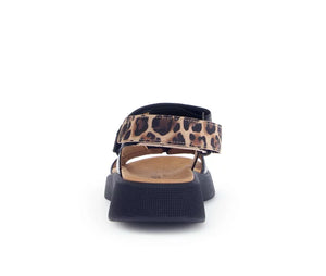 
                  
                    Gabor Strappy Black Sandal with Animal Print
                  
                