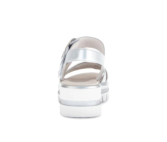 
                  
                    Gabor Silver Strap Sandal with Buckle
                  
                