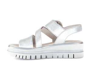 
                  
                    Gabor Silver Strap Sandal with Buckle
                  
                