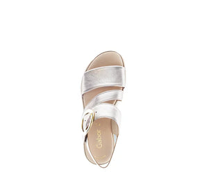 
                  
                    Gabor Gold Strap Sandal with Buckle
                  
                