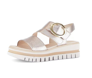 
                  
                    Gabor Gold Strap Sandal with Buckle
                  
                