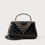 Guess Giully II Black quilted handbag with gold chain detail