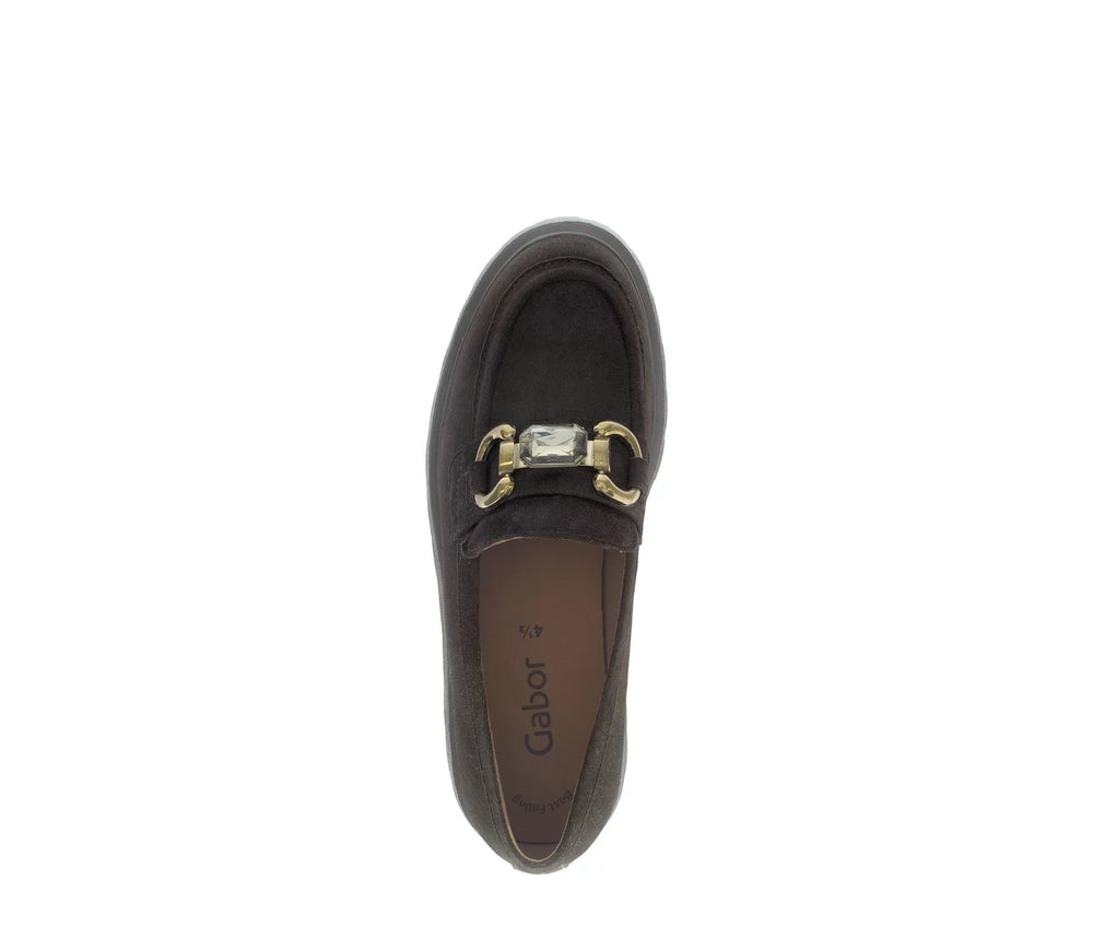 
                  
                    Gabor Suede Brown Loafer
                  
                