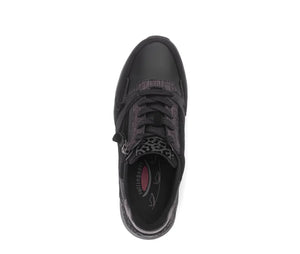 
                  
                    Gabor Rolling Soft Black Trainer with Print Heel
                  
                