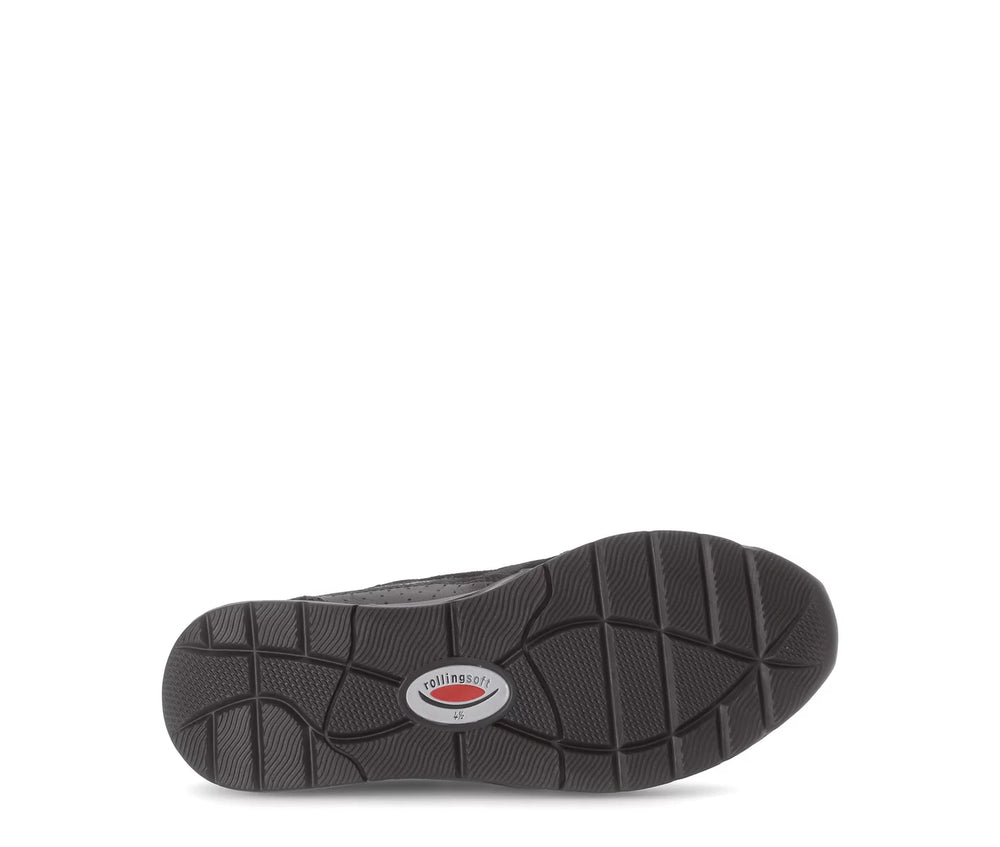 
                  
                    Gabor Rolling Soft Black Trainer with Print Heel
                  
                