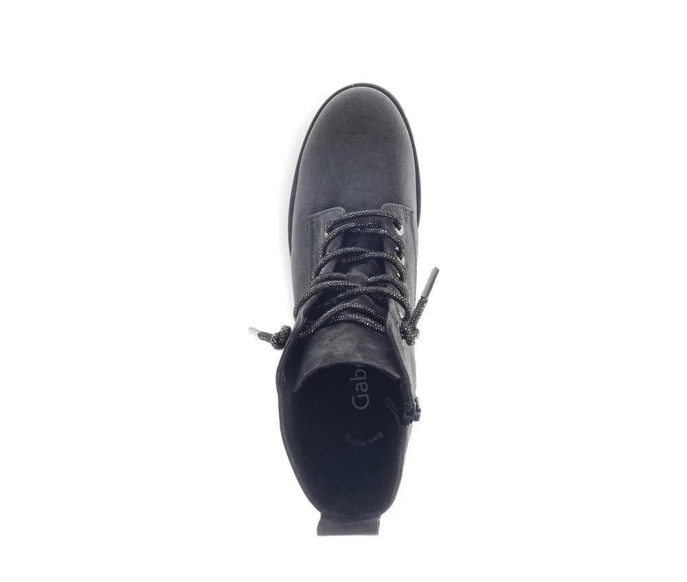 
                  
                    Gabor Grey Suede Biker Boot with Elastic lace
                  
                