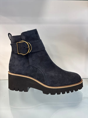 
                  
                    Paul Green Navy Suede Ankle Boot with Buckle
                  
                