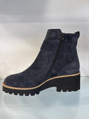 
                  
                    Paul Green Navy Suede Ankle Boot with Buckle
                  
                