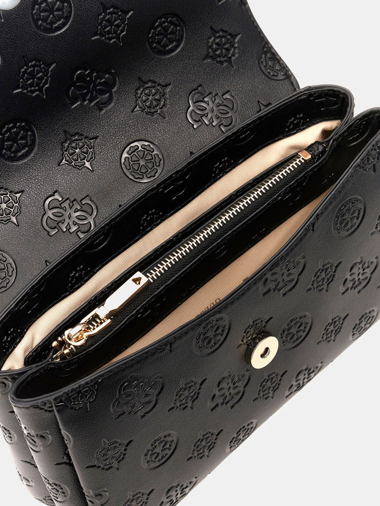 
                  
                    Guess Tisha 4G Logo Flap Black Shoulder Bag
                  
                