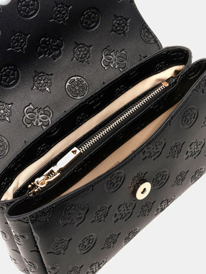 
                  
                    Guess Tisha 4G Logo Flap Black Shoulder Bag
                  
                