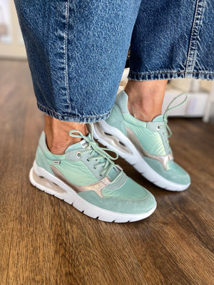 
                  
                    Callaghan Aria Aqua Lace Trainer with Gold
                  
                