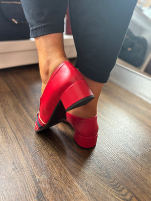 
                  
                    Marian Red Leather Pump with Heel
                  
                