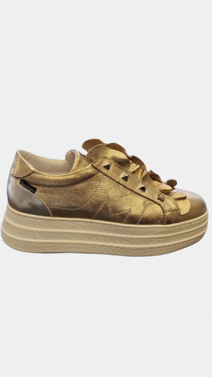 
                  
                    Marco Moreo Gold Trainer with Frill
                  
                