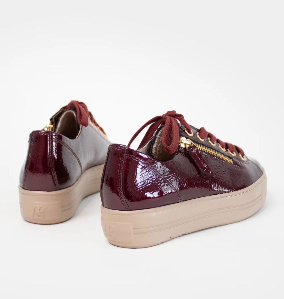
                  
                    Paul Green Patent Lace Trainer with Zip
                  
                