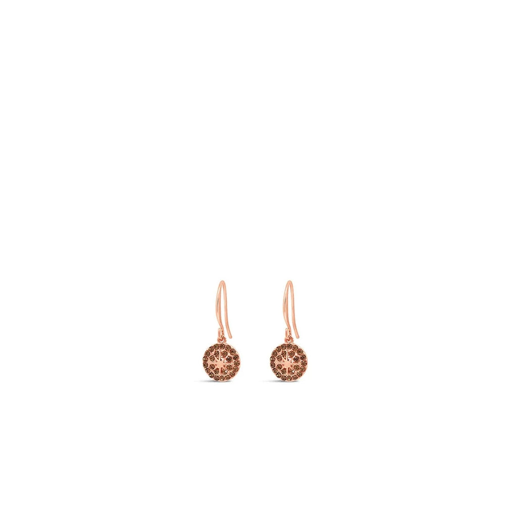 ABSOLUTE ROSE/BROWN DROP EARRING E2159BR