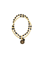 Absolute Star Beaded Bracelet in black and gold