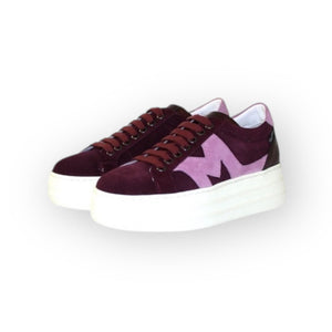 
                  
                    Marco Moreo Burgundy Leather Trainer with Pink
                  
                
