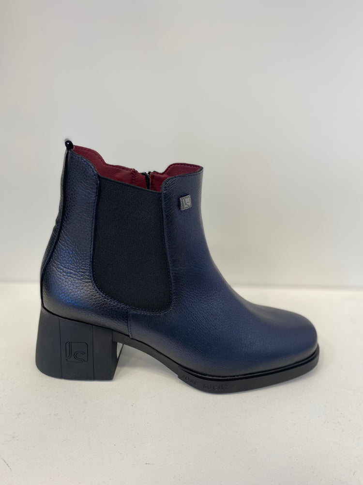 
                  
                    Jose Saenz Leather Navy Block Heel Ankle Boot
                  
                