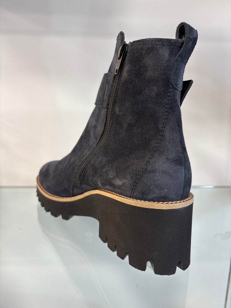 
                  
                    Paul Green Navy Suede Ankle Boot with Buckle
                  
                