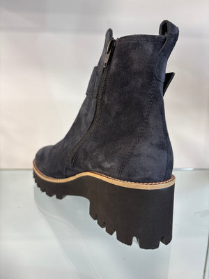 
                  
                    Paul Green Navy Suede Ankle Boot with Buckle
                  
                