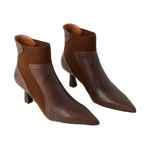 
                  
                    Marian Leather Brown Ankle Boot with Elastic
                  
                