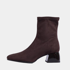 
                  
                    Miss Elastic Brown Sock Ankle Boot
                  
                