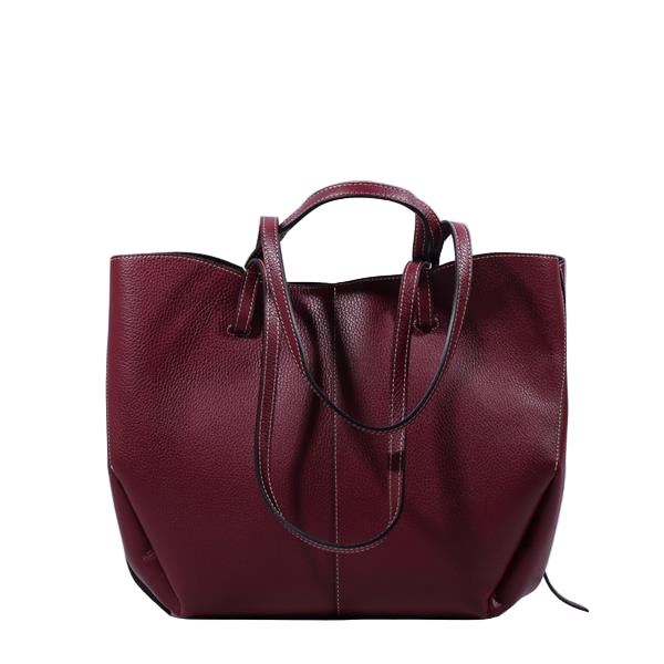 Marco Moreo Burgundy leather tote 