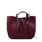 Marco Moreo Burgundy leather tote 