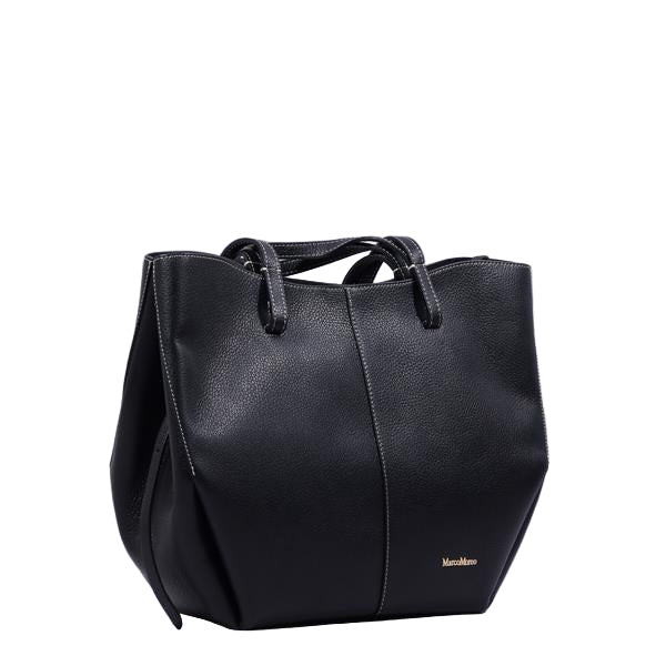 
                  
                    Marco Moreo Black leather handbag -side
                  
                