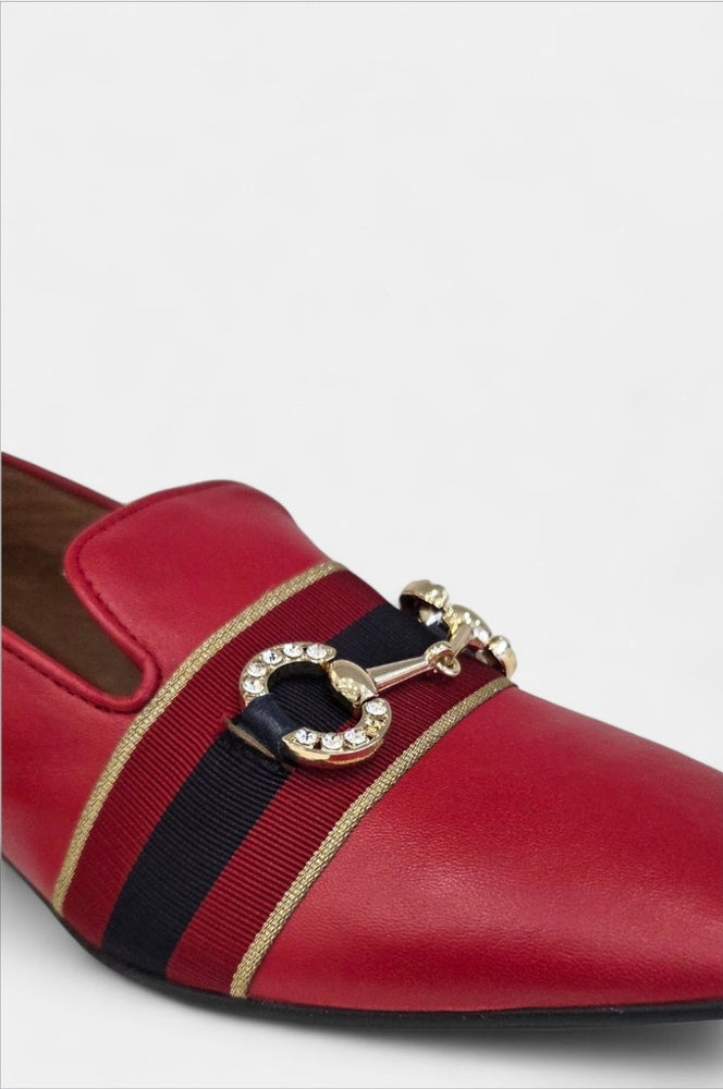 
                  
                    Marian Red Leather Pump with Heel
                  
                