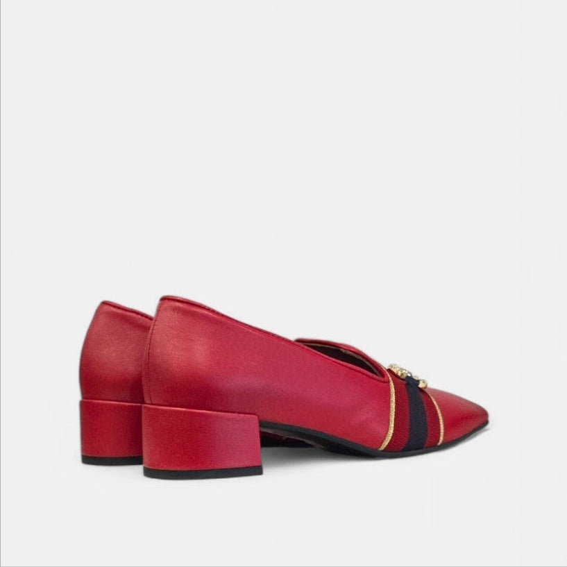 
                  
                    Marian Red Leather Pump with Heel
                  
                